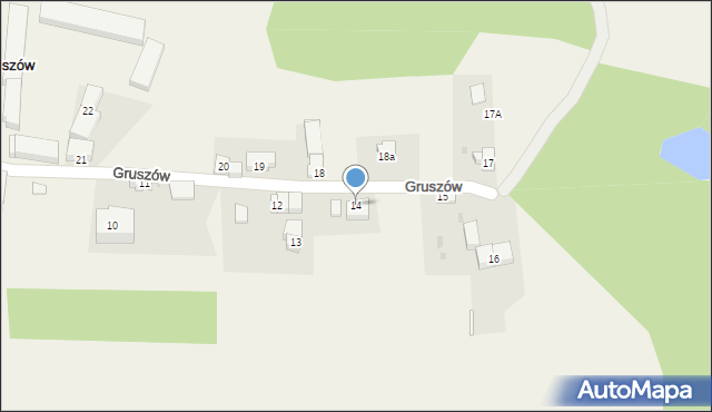 Gruszów, Gruszów, 14, mapa Gruszów