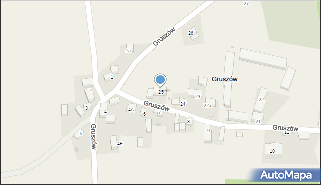 Gruszów, Gruszów, 25, mapa Gruszów