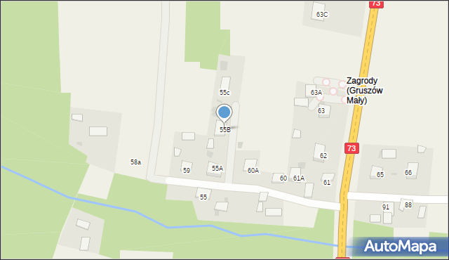 Gruszów Mały, Gruszów Mały, 55B, mapa Gruszów Mały