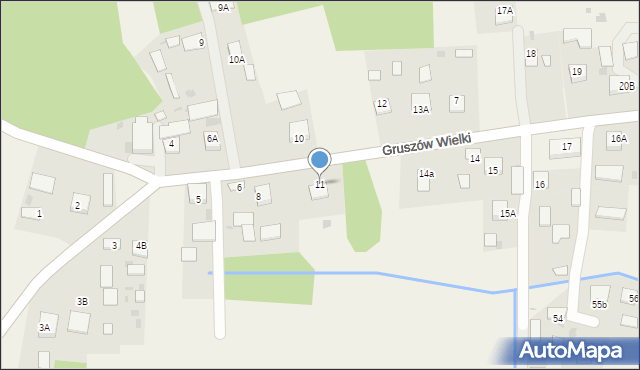 Gruszów Wielki, Gruszów Wielki, 11, mapa Gruszów Wielki