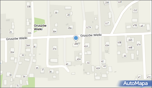 Gruszów Wielki, Gruszów Wielki, 40b, mapa Gruszów Wielki