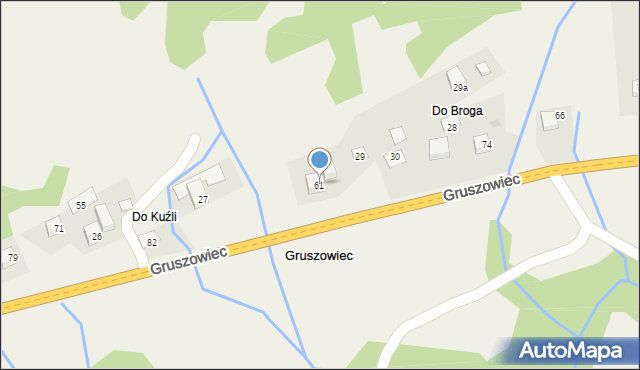 Gruszowiec, Gruszowiec, 61, mapa Gruszowiec