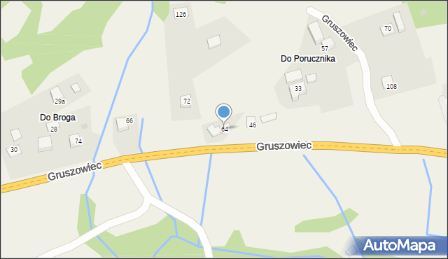 Gruszowiec, Gruszowiec, 64, mapa Gruszowiec