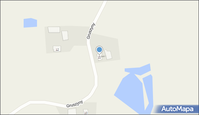 Gruszyny, Gruszyny, 11, mapa Gruszyny