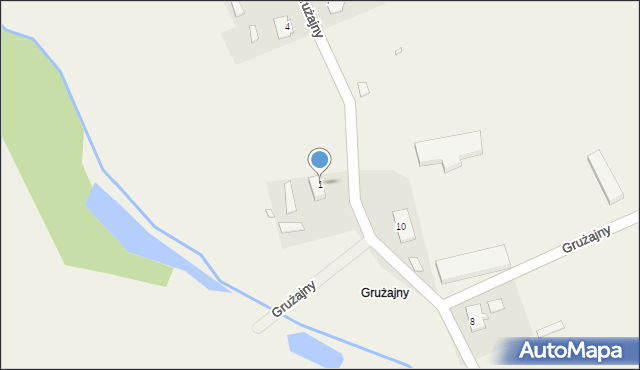 Grużajny, Grużajny, 1, mapa Grużajny