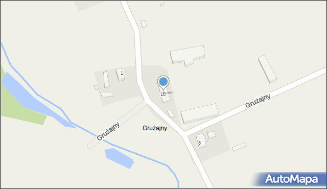 Grużajny, Grużajny, 10, mapa Grużajny