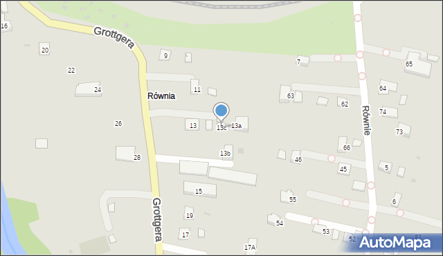 Grybów, Grottgera Artura, 13c, mapa Grybów
