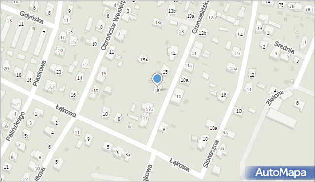 Gryfice, Grunwaldzka, 16, mapa Gryfice