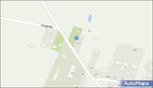 Grygrów, Grygrów, 1, mapa Grygrów