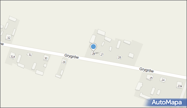 Grygrów, Grygrów, 28, mapa Grygrów