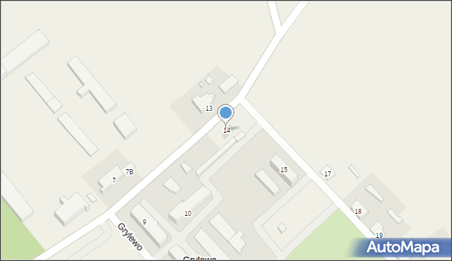 Grylewo, Grylewo, 14, mapa Grylewo