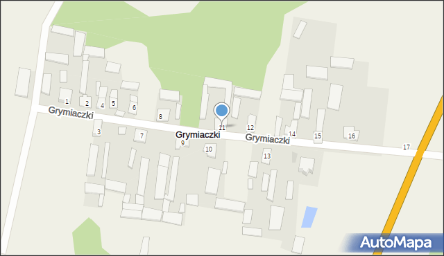 Grymiaczki, Grymiaczki, 11, mapa Grymiaczki