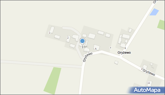 Gryżewo, Gryżewo, 3, mapa Gryżewo