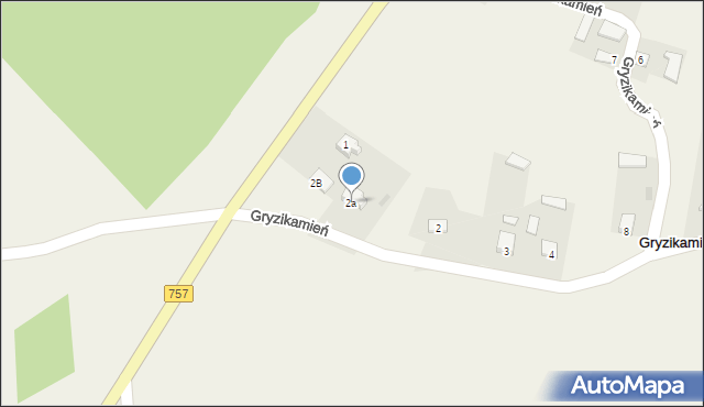 Gryzikamień, Gryzikamień, 2a, mapa Gryzikamień