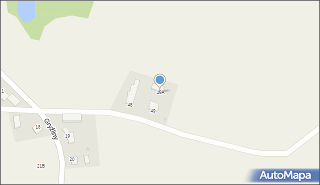 Gryźliny, Gryźliny, 49A, mapa Gryźliny