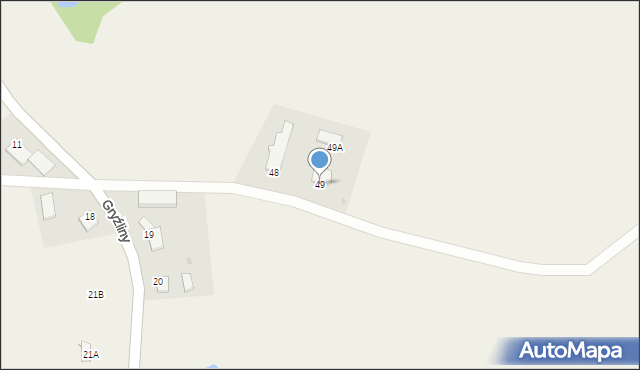 Gryźliny, Gryźliny, 49, mapa Gryźliny