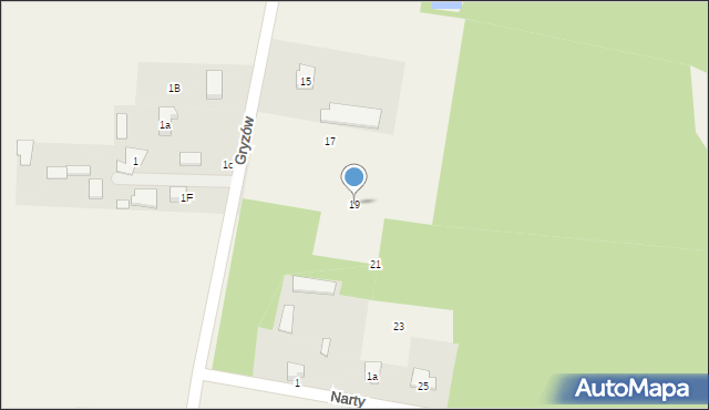Gryzów, Gryzów, 19, mapa Gryzów
