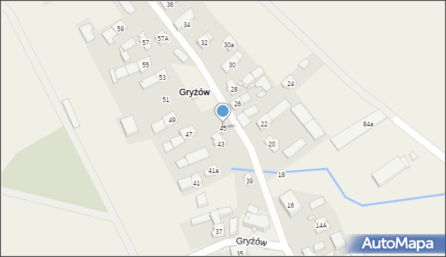 Gryżów, Gryżów, 45, mapa Gryżów