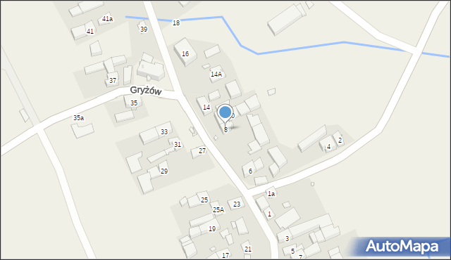 Gryżów, Gryżów, 8, mapa Gryżów