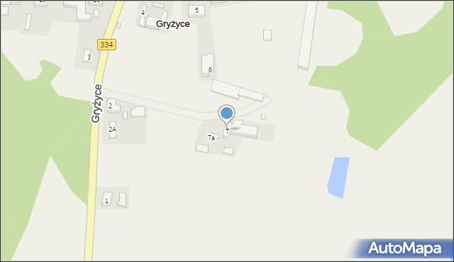Gryżyce, Gryżyce, 7, mapa Gryżyce