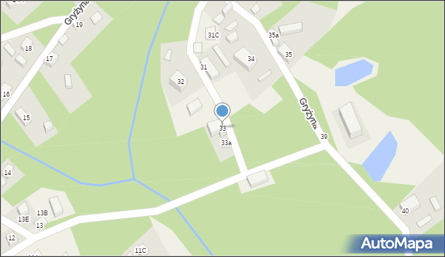 Gryżyna, Gryżyna, 33, mapa Gryżyna