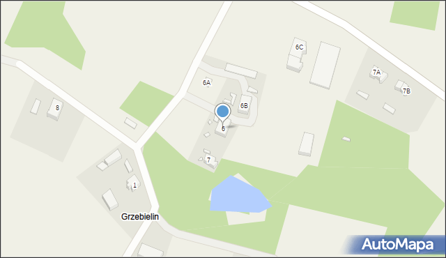 Grzebielin, Grzebielin, 6, mapa Grzebielin