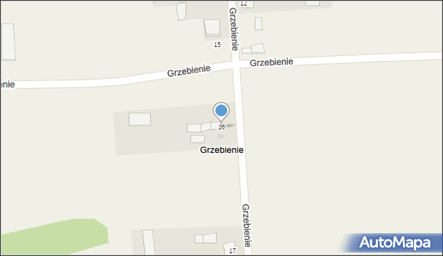 Grzebienie, Grzebienie, 16, mapa Grzebienie
