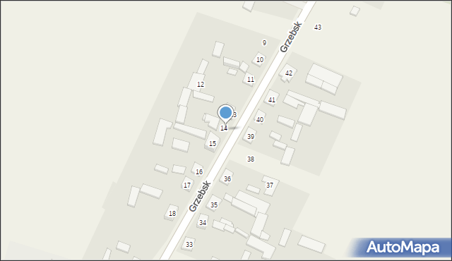 Grzebsk, Grzebsk, 14A, mapa Grzebsk