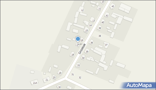 Grzebsk, Grzebsk, 17, mapa Grzebsk