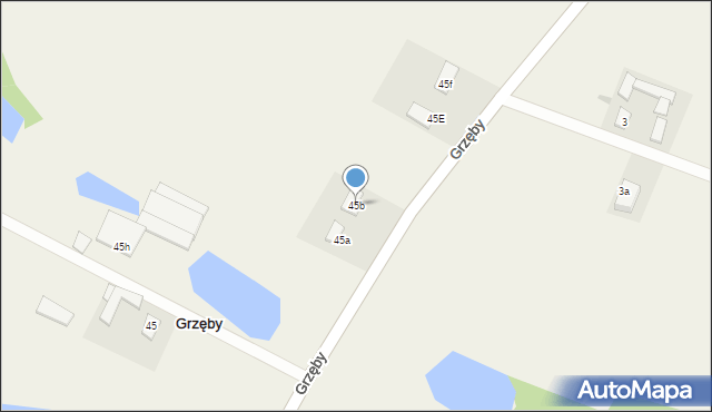 Grzęby, Grzęby, 45b, mapa Grzęby