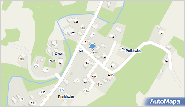 Grzechynia, Grzechynia, 13, mapa Grzechynia