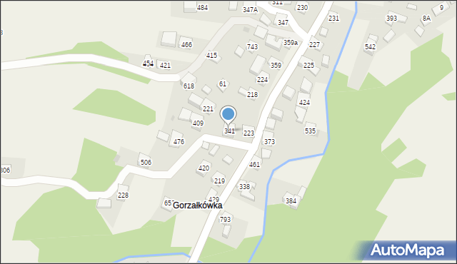 Grzechynia, Grzechynia, 341, mapa Grzechynia