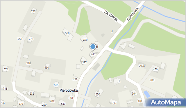 Grzechynia, Grzechynia, 443, mapa Grzechynia