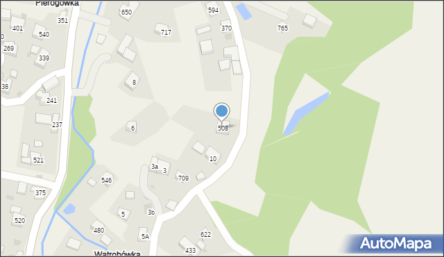 Grzechynia, Grzechynia, 508, mapa Grzechynia