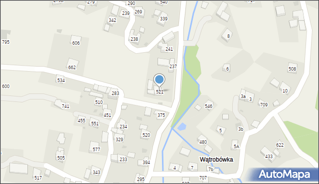 Grzechynia, Grzechynia, 521, mapa Grzechynia