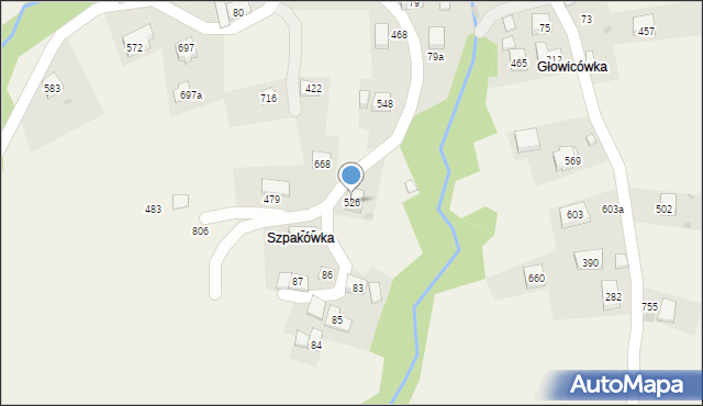 Grzechynia, Grzechynia, 526, mapa Grzechynia