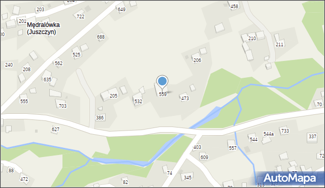 Grzechynia, Grzechynia, 559, mapa Grzechynia