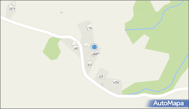 Grzechynia, Grzechynia, 608, mapa Grzechynia