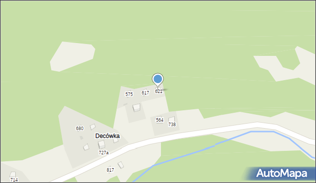 Grzechynia, Grzechynia, 621, mapa Grzechynia