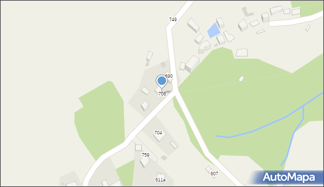 Grzechynia, Grzechynia, 706, mapa Grzechynia