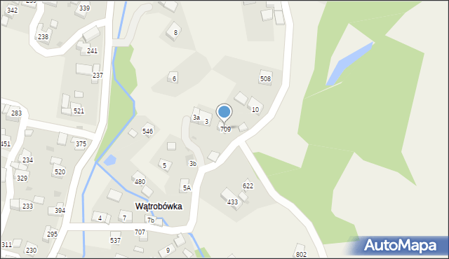 Grzechynia, Grzechynia, 709, mapa Grzechynia