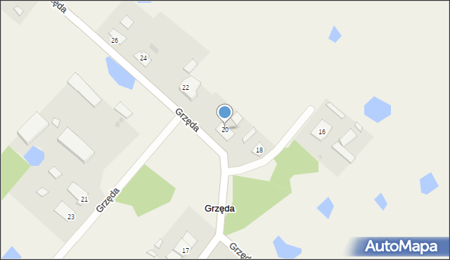 Grzęda, Grzęda, 20, mapa Grzęda