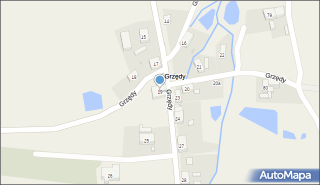 Grzędy, Grzędy, 19, mapa Grzędy