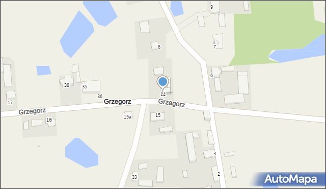 Grzegorz, Grzegorz, 14, mapa Grzegorz