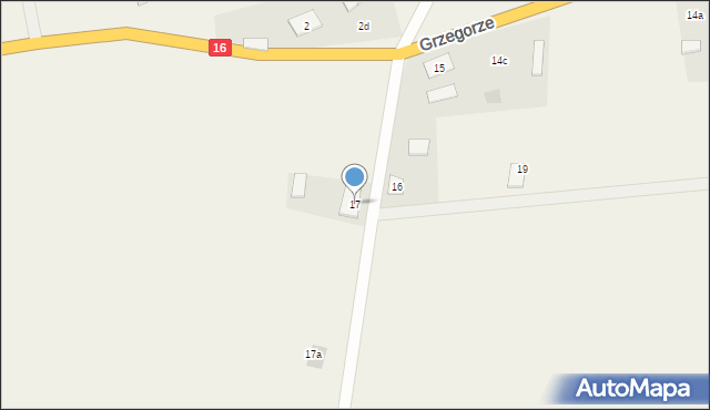 Grzegorze, Grzegorze, 17, mapa Grzegorze
