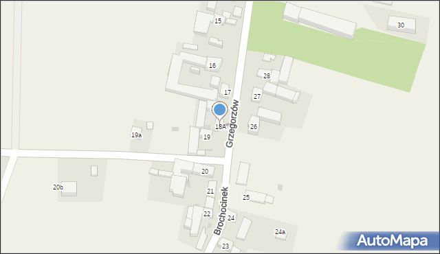 Grzegorzów, Grzegorzów, 18A, mapa Grzegorzów