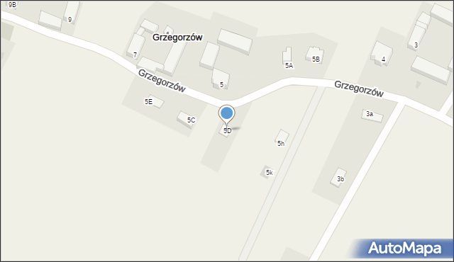 Grzegorzów, Grzegorzów, 5D, mapa Grzegorzów