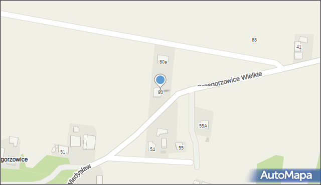 Grzegorzowice Wielkie, Grzegorzowice Wielkie, 80, mapa Grzegorzowice Wielkie