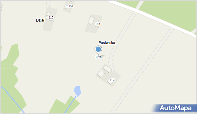 Grzegorzówka, Grzegorzówka, 117a, mapa Grzegorzówka