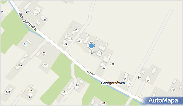 Grzegorzówka, Grzegorzówka, 42, mapa Grzegorzówka